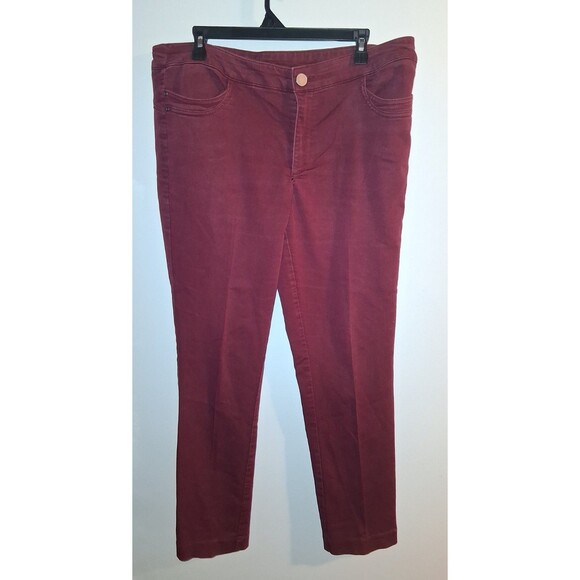 Christopher & Banks Burgundy Taper Pants Sz 14 - Picture 1 of 2